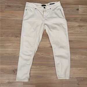 BDG mid rise twin grazer white skinny jeans